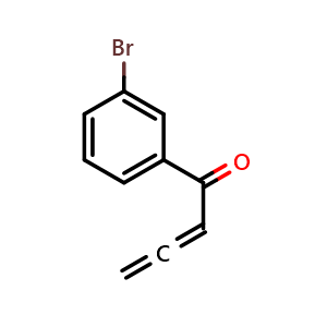 Chemical structure of 1-(3-Bromophenyl)-2,3-butadien-1-one , CAS 196953-06-7, AChemBlock X202501