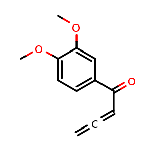 Chemical structure of 1-(3,4-Dimethoxyphenyl)-2,3-butadien-1-one , CAS 155586-41-7, AChemBlock X202503