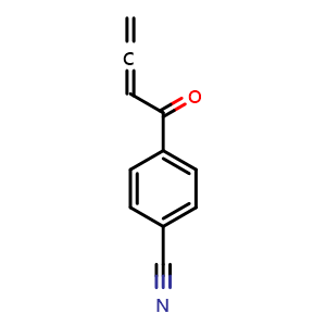 Chemical structure of 4-(1-Oxo-2,3-butadien-1-yl)benzonitrile , CAS 229333-41-9, AChemBlock X202507