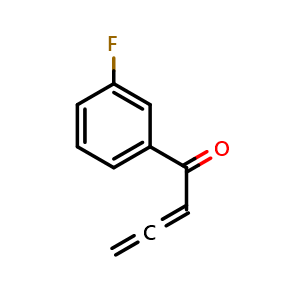 Chemical structure of 1-(3-Fluorophenyl)-2,3-butadien-1-one , CAS 1223611-94-6, AChemBlock X202508