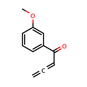 Chemical structure of 1-(3-Methoxyphenyl)-2,3-butadien-1-one , CAS 155586-44-0, AChemBlock X202509