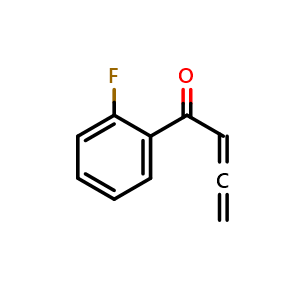 Chemical structure of 1-(2-Fluorophenyl)-2,3-butadien-1-one , CAS 196952-93-9, AChemBlock X202510