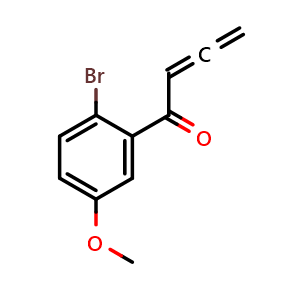 Chemical structure of 1-(2-Bromo-5-methoxyphenyl)-2,3-butadien-1-one , CAS 1801853-67-7, AChemBlock X202514