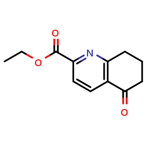 Chemical structure of Ethyl 5-oxo-5,6,7,8-tetrahydroquinoline-2-carboxylate , CAS 1616071-22-7, AChemBlock X202559