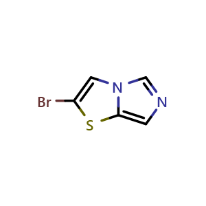 Chemical structure of 2-Bromoimidazo[5,1-b]thiazole , CAS 713107-45-0, AChemBlock X202600