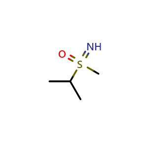 Chemical structure of 2-(S-Methylsulfonimidoyl)propane , CAS 1367371-35-4, AChemBlock X202619