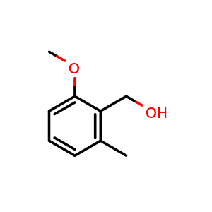 Chemical structure of 2-Methoxy-6-methylbenzenemethanol , CAS 89244-39-3, AChemBlock X202625