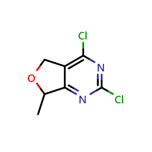 Chemical structure of 2,4-Dichloro-5,7-dihydro-7-methylfuro[3,4-d]pyrimidine , CAS 1429309-52-3, AChemBlock X202635