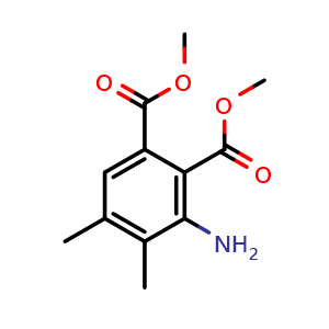 Chemical structure of Dimethyl 3-amino-4,5-dimethylphthalate , CAS 2828444-24-0, AChemBlock X202649