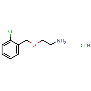 Chemical structure of 2-((2-Chlorobenzyl)oxy)ethan-1-amine hydrochloride , CAS 6594-67-8, AChemBlock X202665