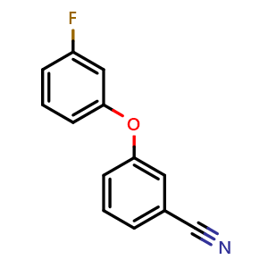 Chemical structure of 3-(3-Fluorophenoxy)benzonitrile , CAS 849811-45-6, AChemBlock X202683