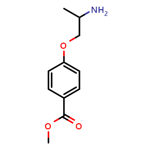 Chemical structure of Methyl 4-(2-aminopropoxy)benzoate , CAS 1896508-33-0, AChemBlock X202687