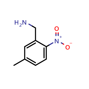 Chemical structure of 5-Methyl-2-nitrobenzenemethanamine , CAS 75985-47-6, AChemBlock X202709