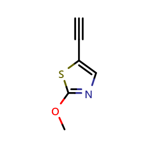 Chemical structure of 5-Ethynyl-2-methoxythiazole , CAS 1849269-96-0, AChemBlock X202718