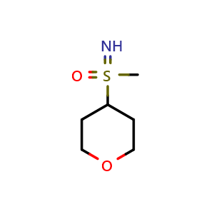 Chemical structure of Imino(methyl)(tetrahydro-2H-pyran-4-yl)-l6-sulfanone , CAS 1609964-42-2, AChemBlock X202730