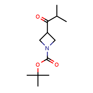 Chemical structure of tert-Butyl 3-isobutyrylazetidine-1-carboxylate , CAS 1257294-26-0, AChemBlock X202732