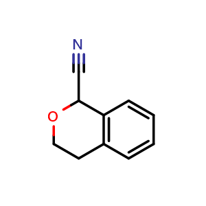 Chemical structure of Isochromane-1-carbonitrile , CAS 13328-80-8, AChemBlock X202753