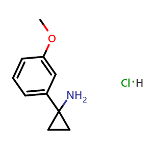 Chemical structure of 1-(3-Methoxyphenyl)cyclopropanamine hydrochloride , CAS 1210485-67-8, AChemBlock X202818