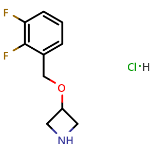 Chemical structure of 3-((2,3-Difluorobenzyl)oxy)azetidine hydrochloride , CAS 2924824-52-0, AChemBlock X202828