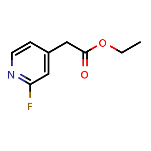 Chemical structure of Ethyl 2-fluoro-4-pyridineacetate , CAS 1260666-12-3, AChemBlock X202857