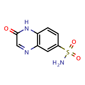 Chemical structure of 2-Oxo-1,2-dihydroquinoxaline-6-sulfonamide , CAS 1251925-27-5, AChemBlock X202918