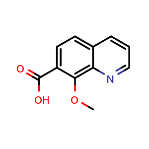 Chemical structure of 8-methoxy-7-quinolinecarboxylic acid , CAS 457948-35-5, AChemBlock X202921