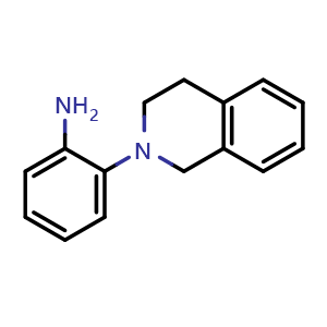 Chemical structure of 2-[3,4-Dihydro-2(1H)-isoquinolinyl]aniline , CAS 246247-91-6, AChemBlock X202925