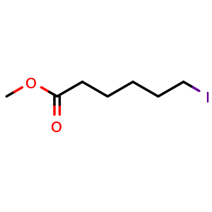 Chemical structure of methyl 6-iodohexanoate , CAS 14273-91-7, AChemBlock X202937