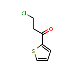 Chemical structure of 3-Chloro-1-(thiophen-2-yl)propan-1-one , CAS 40570-64-7, AChemBlock X202957