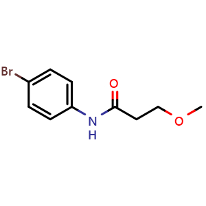 Chemical structure of N-(4-Bromophenyl)-3-methoxypropanamid e , CAS 1248764-29-5, AChemBlock X202960