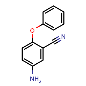 Chemical structure of 5-amino-2-phenoxybenzonitrile , CAS 288252-04-0, AChemBlock X202964