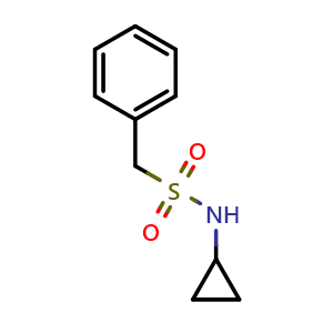 Chemical structure of N-Cyclopropyl-1-phenylmethanes ulfonamide , CAS 85952-17-6, AChemBlock X202986
