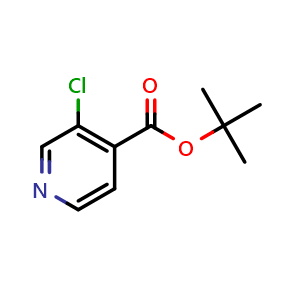 Chemical structure of tert-butyl 3-chloropyridine-4-carboxylate , CAS 1466869-19-1, AChemBlock X202989