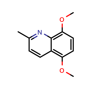 Chemical structure of 5,8-dimethoxy-2-methylquinoline , CAS 58868-31-8, AChemBlock X202990