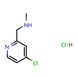 Chemical structure of [(4-chloropyridin-2-yl)methyl](methyl)amine hydrochloride , CAS 2225137-32-4, AChemBlock X202996