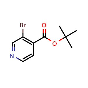 Chemical structure of tert-Butyl 3-bromopyridine-4-carboxylate , CAS 1379298-46-0, AChemBlock X203001