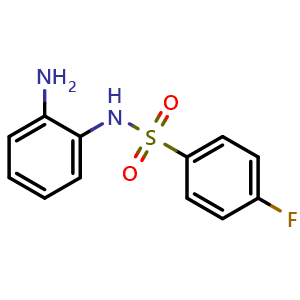 Chemical structure of N-(2-Amino-phenyl)-4-fluoro-benzenesulfonamide , CAS 216700-84-4, AChemBlock X203032