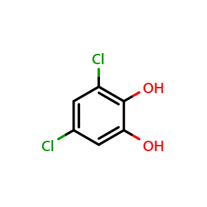 Chemical structure of 1,2-Benzenediol,3,5-dichloro- , CAS 13673-92-2, AChemBlock X203050