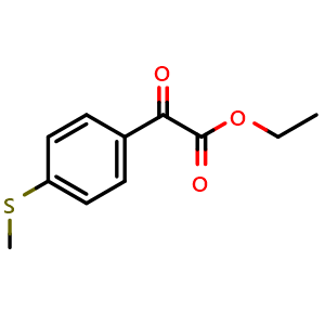 Chemical structure of ethyl [4-(methylsulfanyl)phenyl](oxo)acetate , CAS 62936-31-6, AChemBlock X203058