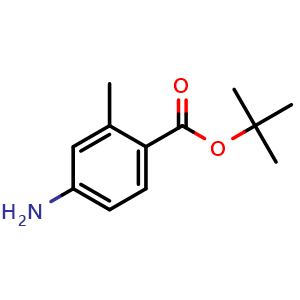 Chemical structure of tert-Butyl 4-amino-2-methylbenzoate , CAS 445003-39-4, AChemBlock X203074