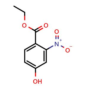 Chemical structure of Ethyl 4-hydroxy-2-nitrobenzoate , CAS 104356-27-6, AChemBlock X203076