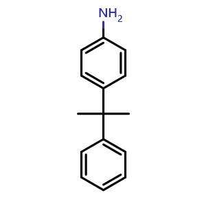 Chemical structure of 4-(2-Phenylpropan-2-yl)aniline , CAS 6962-10-3, AChemBlock X203083