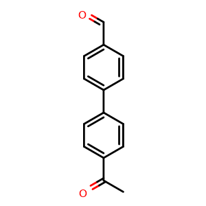 Chemical structure of 4'-acetyl-biphenyl-4-carbaldehyde , CAS 230647-85-5, AChemBlock X203096