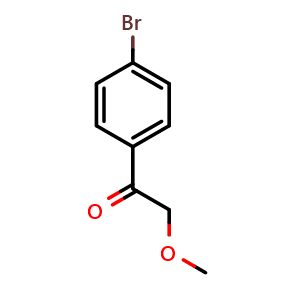 Chemical structure of 1-(4-Bromophenyl)-2-methoxyethanone , CAS 97728-73-9, AChemBlock X203100