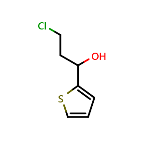 Chemical structure of alpha-(2-Chloroehtyl)-2-thiophenemethanol , CAS 260354-12-9, AChemBlock X203115