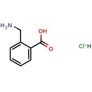 Chemical structure of 2-(aminomethyl)benzoic acid hydrochloride , CAS 10017-39-7, AChemBlock X203117
