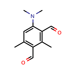 Chemical structure of 4-(dimethylamino)-2,6-dimethylisophthalaldehyde , CAS 4980-20-5, AChemBlock X203123