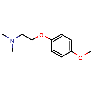 Chemical structure of 2-(4-methoxyphenoxy)-N,N-dimethylethanamine , CAS 51344-12-8, AChemBlock X203126