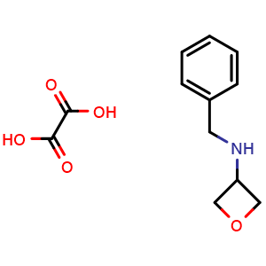 Chemical structure of N-Benzyloxetan-3-amineoxalate , CAS 1956341-96-0, AChemBlock X203132
