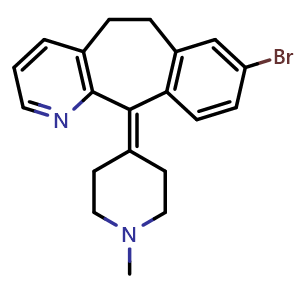 Chemical structure of 8-Deschloro-8-bromo-N-methyl Desloratadine , CAS 130642-57-8, AChemBlock X203149